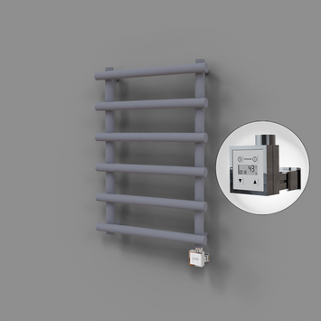 Radiva - Amazon Dekoratif Elektrikli Havlupan 600x850 Gri (KTX3 Termostat) 300W