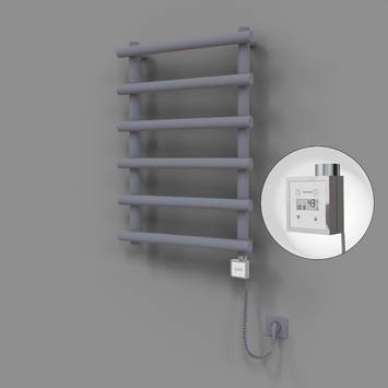 Radiva - Amazon Dekoratif Elektrikli Havlupan 600x850 Gri (KTX3 Termostat) 300W Spiral Kablolu