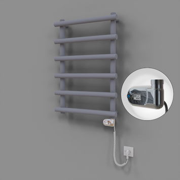 Radiva - Amazon Dekoratif Elektrikli Havlupan 600x850 Gri (Thesis Termostat) 300W