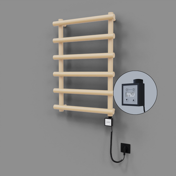 Radiva - Amazon Dekoratif Elektrikli Havlupan 600x850 Kapuçino (KTX3 Termostat) 300W Spiral Kablolu