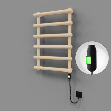 Radiva - Amazon Dekoratif Elektrikli Havlupan 600x850 Kapuçino (On/Off Düğmeli) 300W