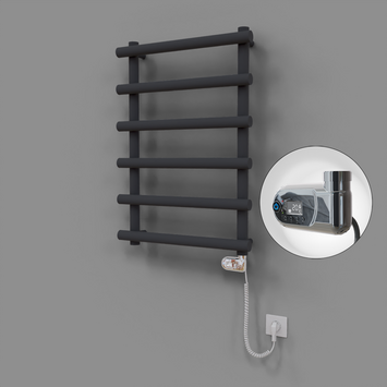 Radiva - Amazon Dekoratif Elektrikli Havlupan 600x850 Koyu Antrasit (Thesis Termostat) 300W
