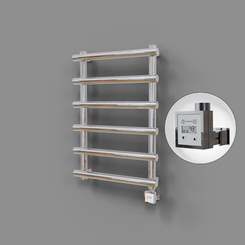 Radiva - Amazon Dekoratif Elektrikli Havlupan 600x850 Krom (KTX3 Termostat) 200W