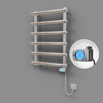 Radiva - Amazon Dekoratif Elektrikli Havlupan 600x850 Krom (Musa Termostat) 200W