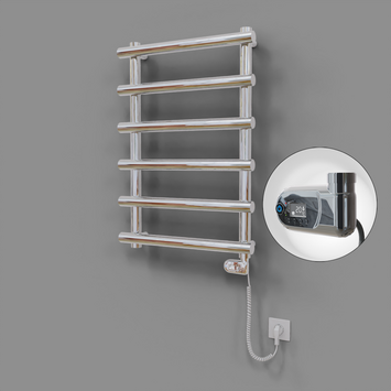 Radiva - Amazon Dekoratif Elektrikli Havlupan 600x850 Krom (Thesis Termostat) 200W