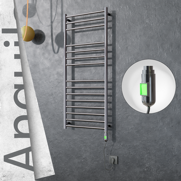  - ANGUILA Elektrikli Paslanmaz Çelik Havlupan 500x1210 Ayna Polisaj (On/Off Düğmeli) 200W