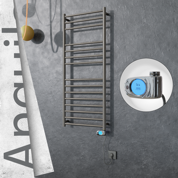 - ANGUILA Elektrikli Paslanmaz Çelik Havlupan 500x1210 Satin Polisaj (Musa Termostat) 200W  - ANGUILA Elektrikli Paslanmaz Çelik Havlupan 500x1210 Satin Polisaj (Musa Termostat) 200W