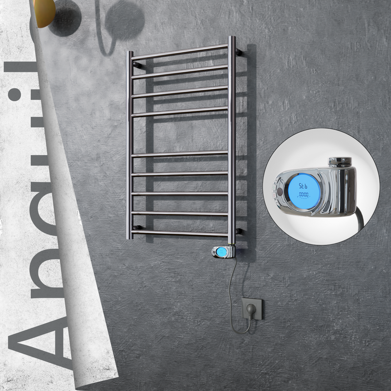 ANGUILA Elektrikli Paslanmaz Çelik Havlupan 500x790 Satine Altın (Musa Termostat) 200W