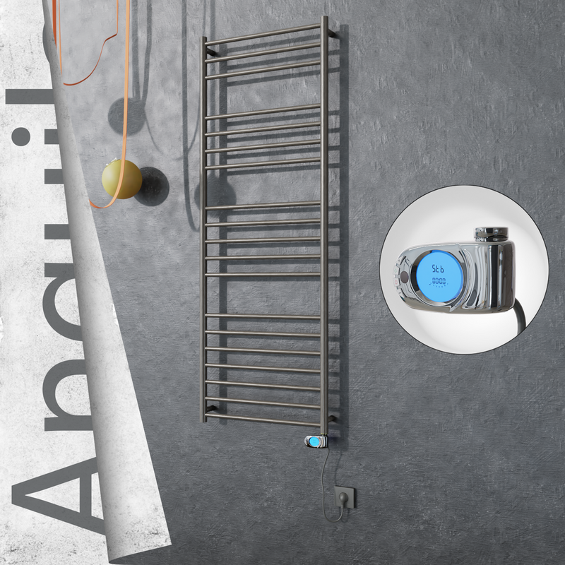 ANGUILA Elektrikli Paslanmaz Çelik Havlupan 600x1630 Satin Polisaj (Musa Termostat) 300W