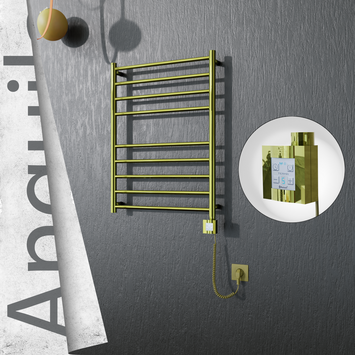 - ANGUILA Elektrikli Paslanmaz Çelik Havlupan 600x790 Altın (KTX4 Termostat) 200W Spiral Kablolu  - ANGUILA Elektrikli Paslanmaz Çelik Havlupan 600x790 Altın (KTX4 Termostat) 200W Spiral Kablolu