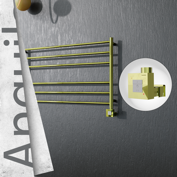 Radiva - Angulia Elektrikli Paslanmaz Çelik Havlupan 1000x590 Altın (KTX1 Termostat) 200W