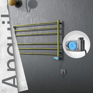 Radiva - Angulia Elektrikli Paslanmaz Çelik Havlupan 1000x590 Altın (Musa Termostat) 200W