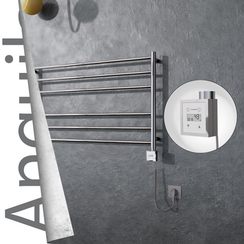 Radiva - Angulia Elektrikli Paslanmaz Çelik Havlupan 1000x590 Ayna Polisaj (KTX3 Termostat) 200W Spiral Kablolu