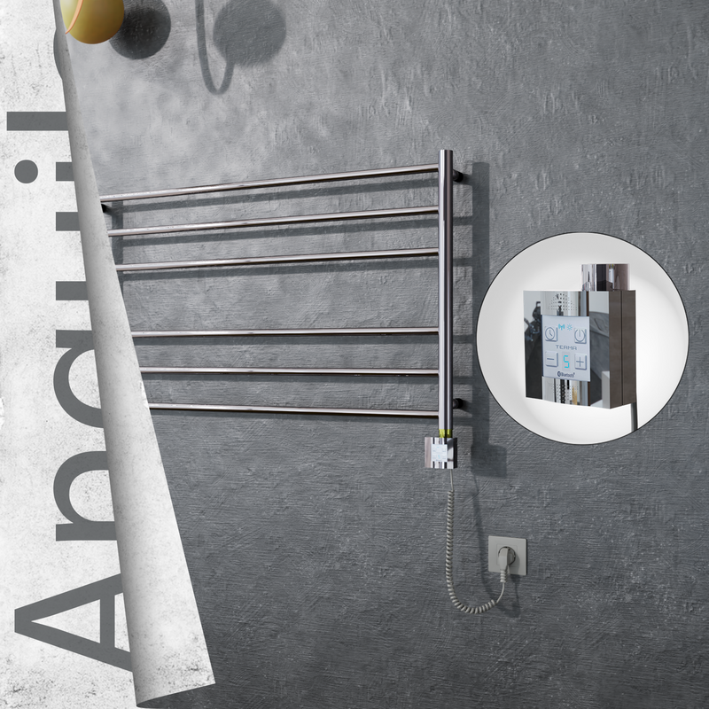 Angulia Elektrikli Paslanmaz Çelik Havlupan 1000x590 Ayna Polisaj (KTX4 Termostat) 200W Spiral Kablolu