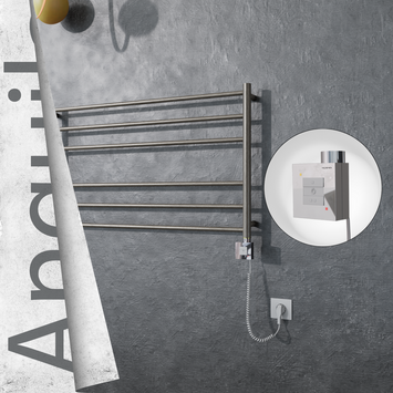 Radiva - Angulia Elektrikli Paslanmaz Çelik Havlupan 1000x590 Satin Polisaj (KTX1 Termostat) 200W Spiral Kablolu