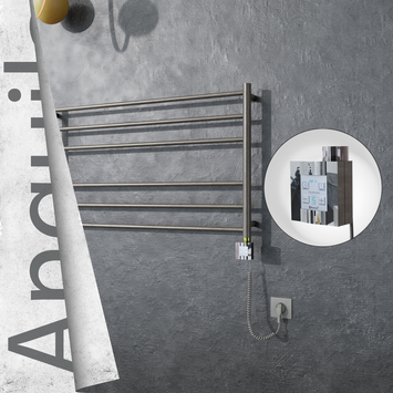 Radiva - Angulia Elektrikli Paslanmaz Çelik Havlupan 1000x590 Satin Polisaj (KTX4 Termostat) 200W Spiral Kablolu