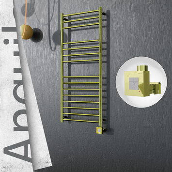 Radiva - Angulia Elektrikli Paslanmaz Çelik Havlupan 500x1210 Altın (KTX1 Termostat) 200W
