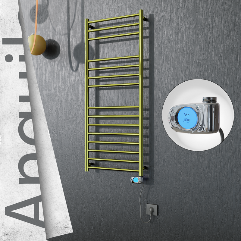 Angulia Elektrikli Paslanmaz Çelik Havlupan 500x1210 Altın (Musa Termostat) 200W