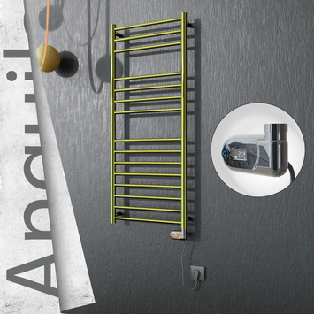 Radiva - Angulia Elektrikli Paslanmaz Çelik Havlupan 500x1210 Altın (Thesis Termostat) 200W