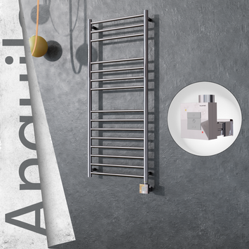Radiva - Angulia Elektrikli Paslanmaz Çelik Havlupan 500x1210 Ayna Polisaj (KTX1 Termostat) 200W