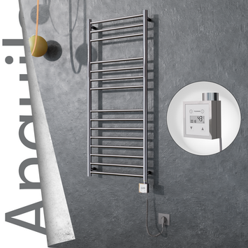 Radiva - Angulia Elektrikli Paslanmaz Çelik Havlupan 500x1210 Ayna Polisaj (KTX3 Termostat) 200W Spiral Kablolu