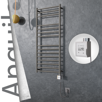 Radiva - Angulia Elektrikli Paslanmaz Çelik Havlupan 500x1210 Satin Polisaj (KTX3 Termostat) 200W Spiral Kablolu