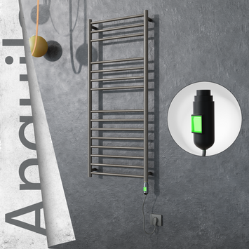 Radiva - Angulia Elektrikli Paslanmaz Çelik Havlupan 500x1210 Satin Polisaj (On/Off Düğmeli) 200W
