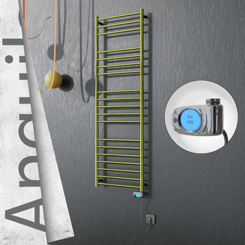 Radiva - Angulia Elektrikli Paslanmaz Çelik Havlupan 500x1630 Altın (Musa Termostat) 300W