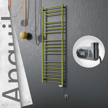 Radiva - Angulia Elektrikli Paslanmaz Çelik Havlupan 500x1630 Altın (Thesis Termostat) 300W