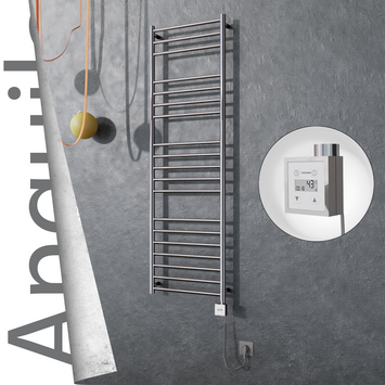 Radiva - Angulia Elektrikli Paslanmaz Çelik Havlupan 500x1630 Ayna Polisaj (KTX3 Termostat) 300W Spiral Kablolu