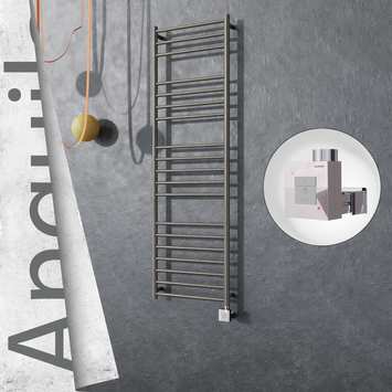 Radiva - Angulia Elektrikli Paslanmaz Çelik Havlupan 500x1630 Satin Polisaj (KTX1 Termostat) 300W