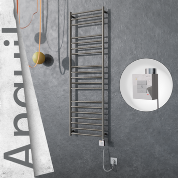 Radiva - Angulia Elektrikli Paslanmaz Çelik Havlupan 500x1630 Satin Polisaj (KTX1 Termostat) 300W Spiral Kablolu