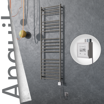 Radiva - Angulia Elektrikli Paslanmaz Çelik Havlupan 500x1630 Satin Polisaj (KTX3 Termostat) 300W Spiral Kablolu