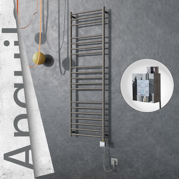Radiva - Angulia Elektrikli Paslanmaz Çelik Havlupan 500x1630 Satin Polisaj (KTX4 Termostat) 300W Spiral Kablolu