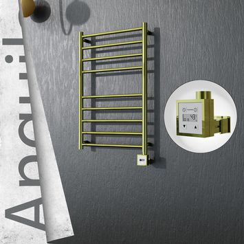 Radiva - Angulia Elektrikli Paslanmaz Çelik Havlupan 500x790 Altın (KTX3 Termostat) 200W