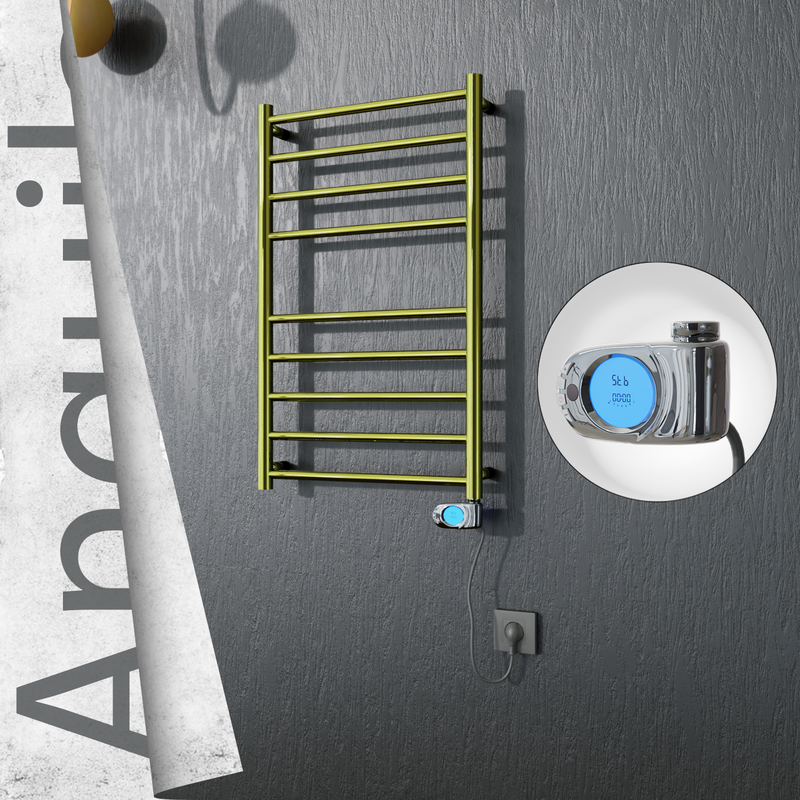 Angulia Elektrikli Paslanmaz Çelik Havlupan 500x790 Altın (Musa Termostat) 200W