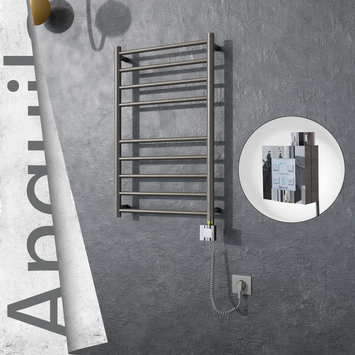 Radiva - Angulia Elektrikli Paslanmaz Çelik Havlupan 500x790 Satin Polisaj (KTX4 Termostat) 200W Spiral Kablolu