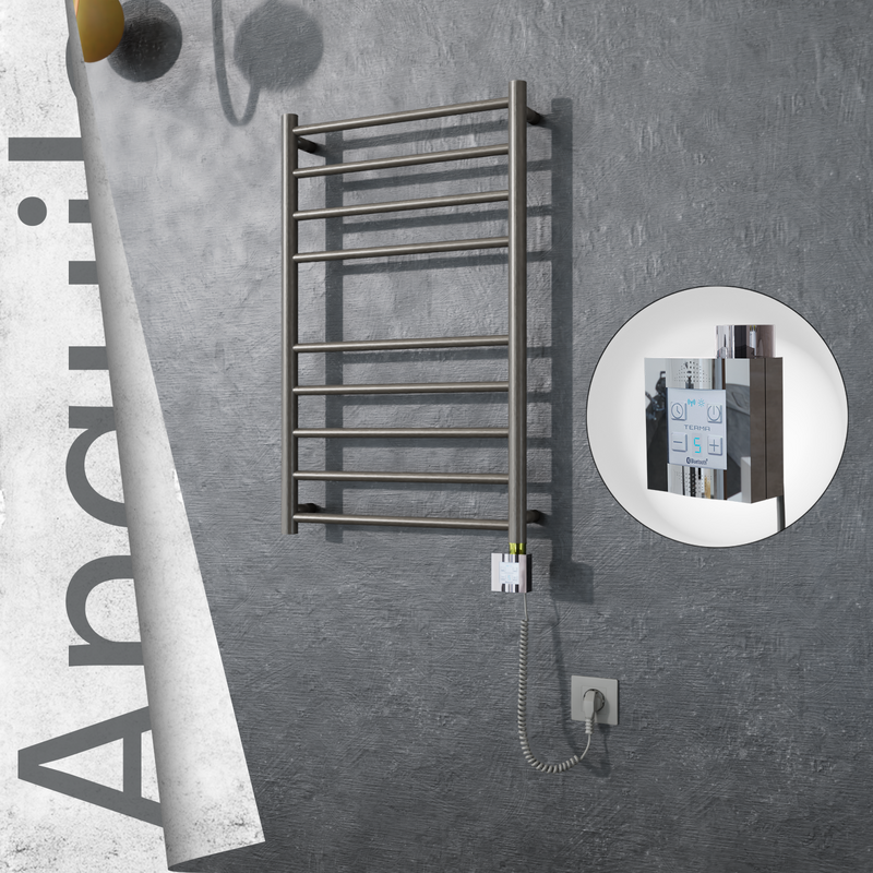 Angulia Elektrikli Paslanmaz Çelik Havlupan 500x790 Satin Polisaj (KTX4 Termostat) 200W Spiral Kablolu