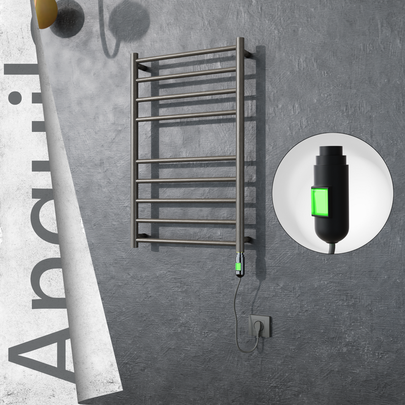 Angulia Elektrikli Paslanmaz Çelik Havlupan 500x790 Satin Polisaj (On/Off Düğmeli) 200W