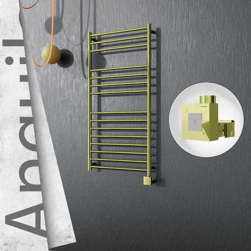 Angulia Elektrikli Paslanmaz Çelik Havlupan 600x1210 Altın (KTX1 Termostat) 300W