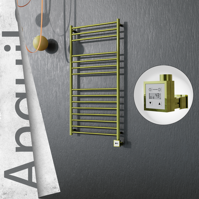 Angulia Elektrikli Paslanmaz Çelik Havlupan 600x1210 Altın (KTX3 Termostat) 300W