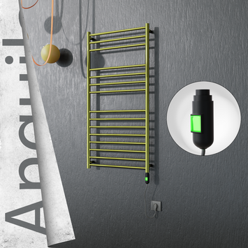Radiva - Angulia Elektrikli Paslanmaz Çelik Havlupan 600x1210 Altın (On/Off Düğmeli) 300W
