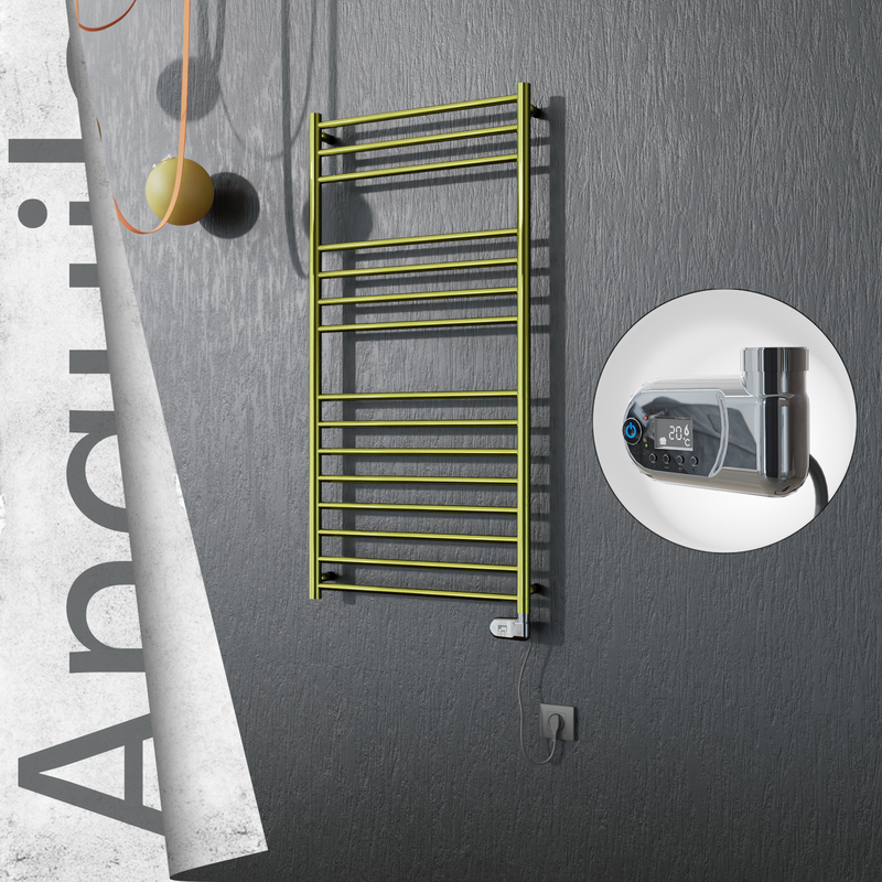 Angulia Elektrikli Paslanmaz Çelik Havlupan 600x1210 Altın (Thesis Termostat) 300W