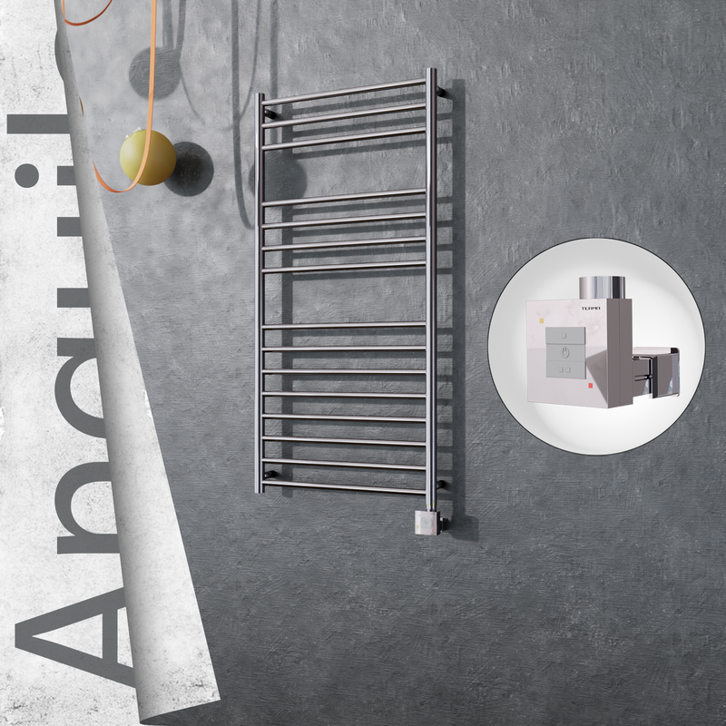 Angulia Elektrikli Paslanmaz Çelik Havlupan 600x1210 Ayna Polisaj (KTX1 Termostat) 300W