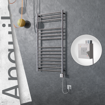 Radiva - Angulia Elektrikli Paslanmaz Çelik Havlupan 600x1210 Ayna Polisaj (KTX1 Termostat) 300W Spiral Kablolu