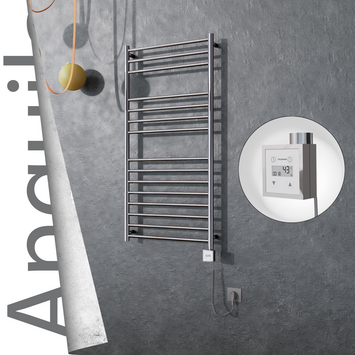 Radiva - Angulia Elektrikli Paslanmaz Çelik Havlupan 600x1210 Ayna Polisaj (KTX3 Termostat) 300W Spiral Kablolu