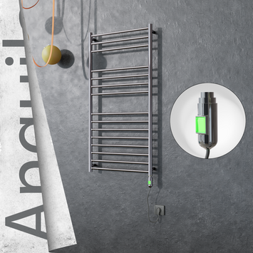 Radiva - Angulia Elektrikli Paslanmaz Çelik Havlupan 600x1210 Ayna Polisaj (On/Off Düğmeli) 300W