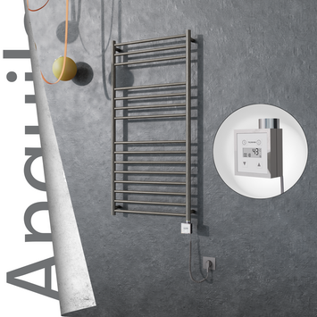 Radiva - Angulia Elektrikli Paslanmaz Çelik Havlupan 600x1210 Satin Polisaj (KTX3 Termostat) 300W Spiral Kablolu