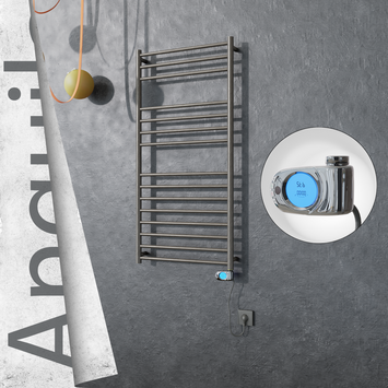 Radiva - Angulia Elektrikli Paslanmaz Çelik Havlupan 600x1210 Satin Polisaj (Musa Termostat) 300W