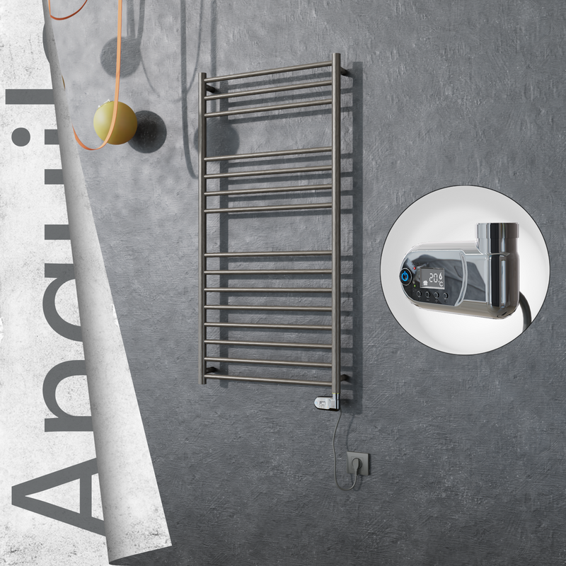 Angulia Elektrikli Paslanmaz Çelik Havlupan 600x1210 Satin Polisaj (Thesis Termostat) 300W